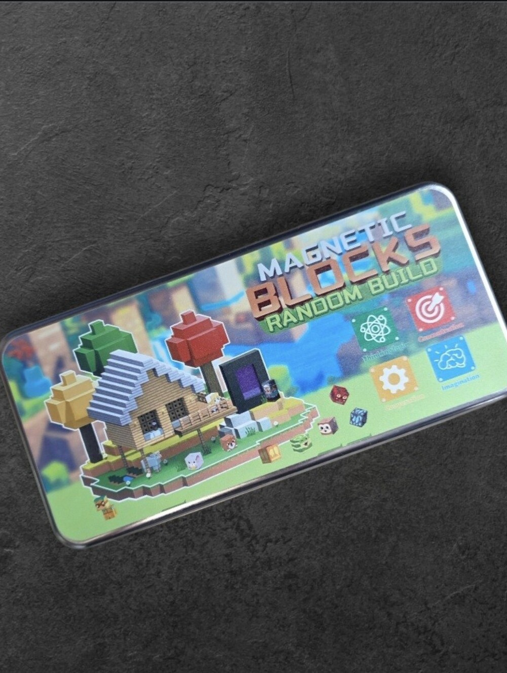 🏠 Source Unknown Magnetic Blocks Random Build - Green Red Yellow Blue (NWOT)